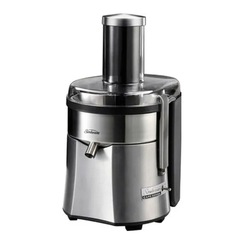 Sunbeam JE8500 Instruction/recipe booklet