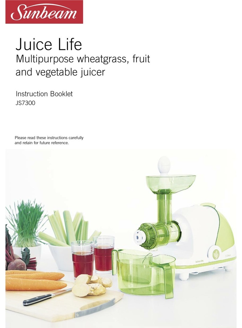 Sunbeam Juice Life JS7300 User manual