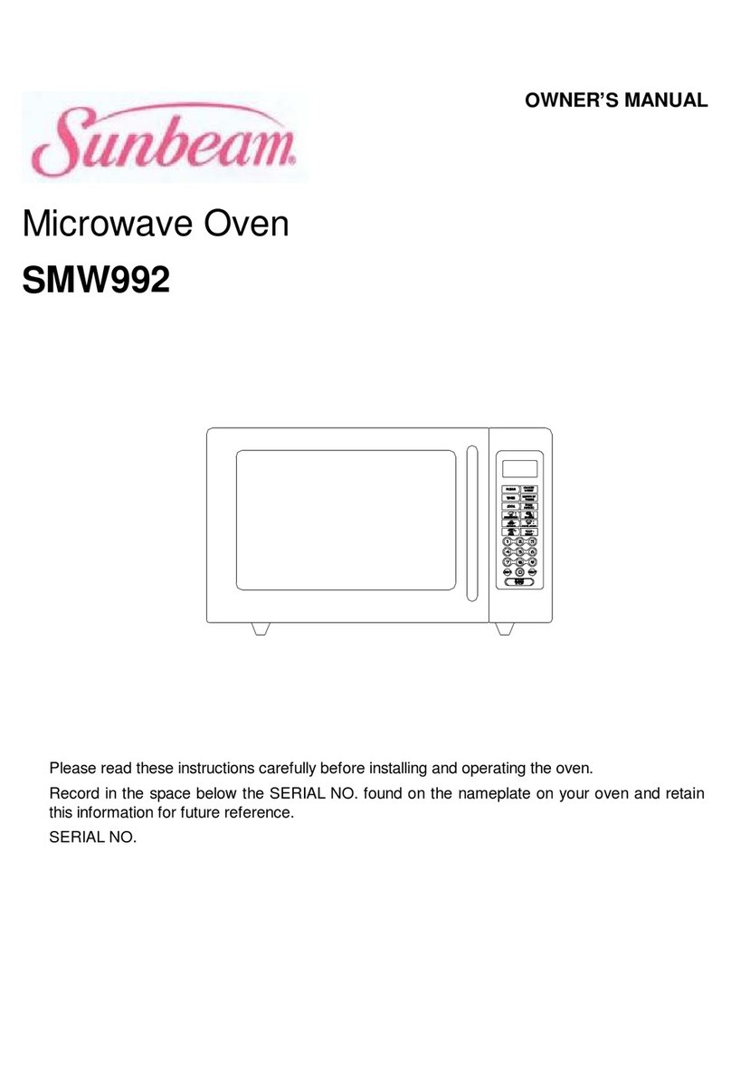 Sunbeam SMW992 User manual Sunbeam SMW992 User manual