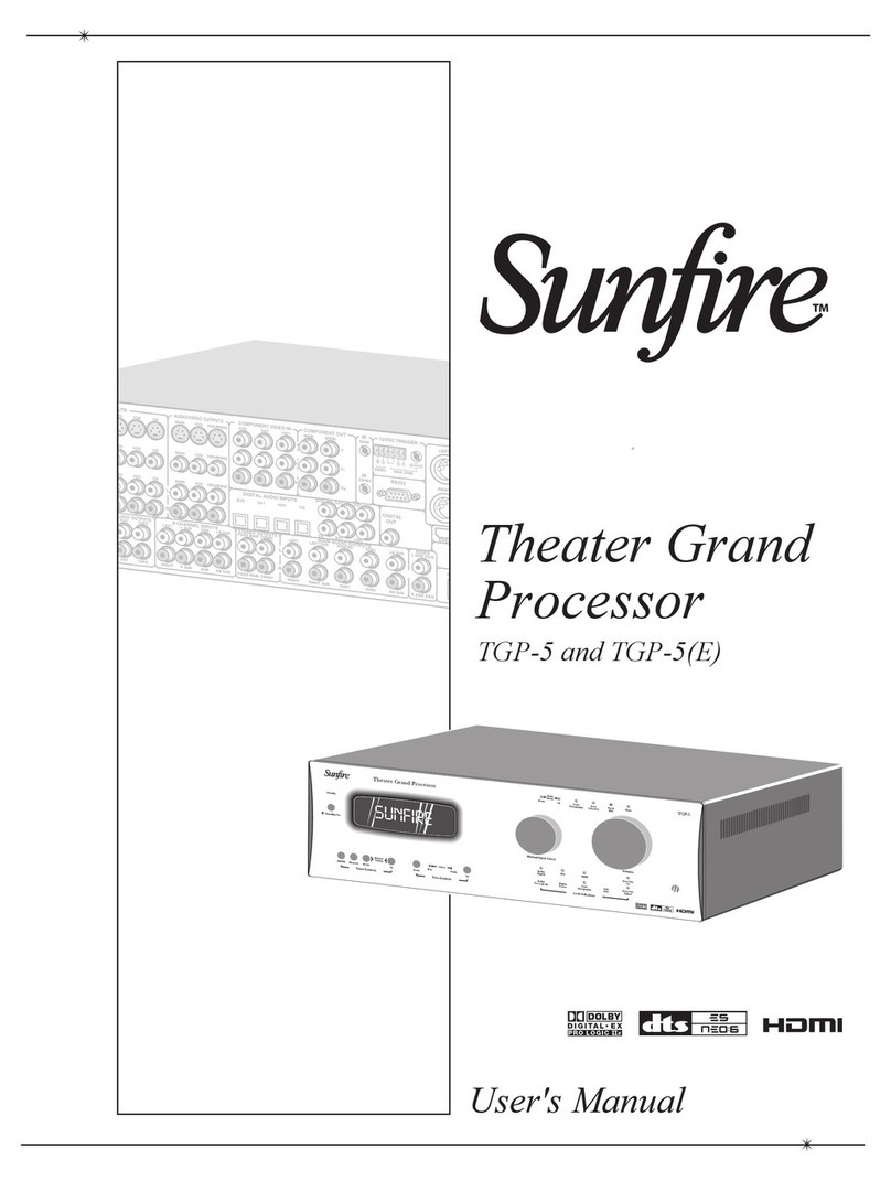 Sunfire TGP-5(E) User manual