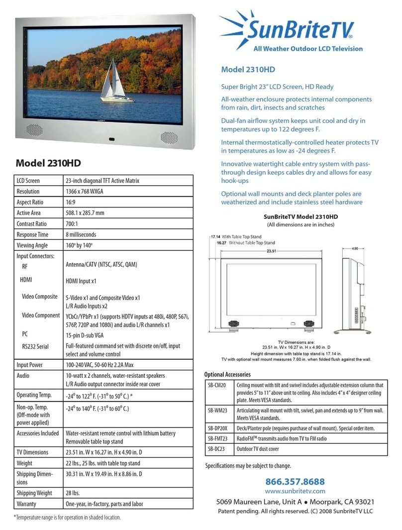 SunBriteTV 2310HD User manual