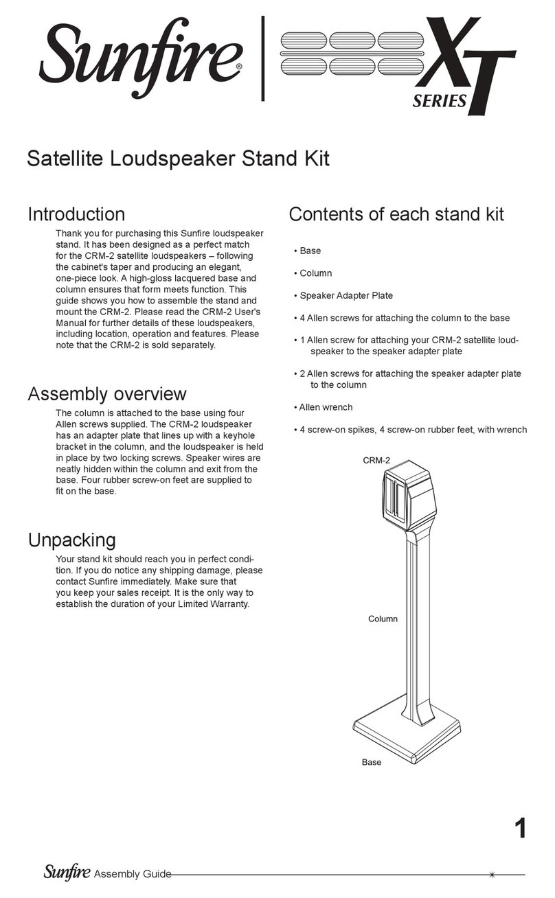 Sunfire Speaker User manual