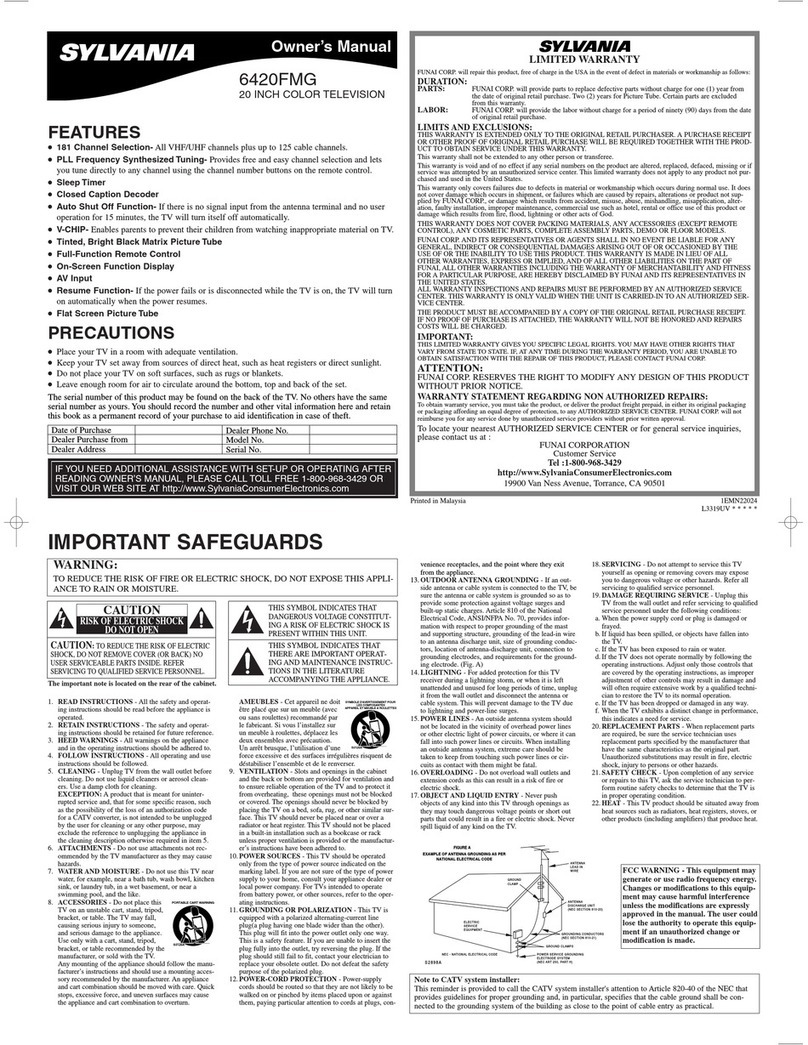 Sylvania 6420FMG User manual