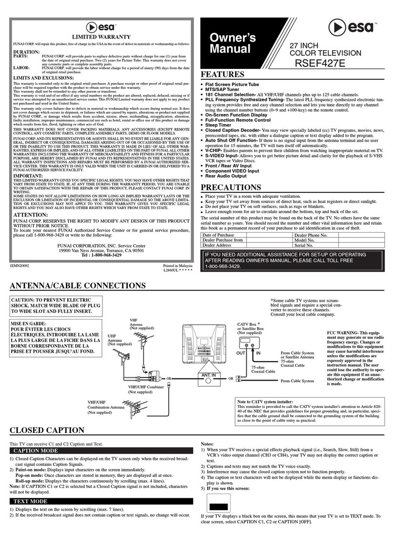 ESA RSEF427E owner's manual