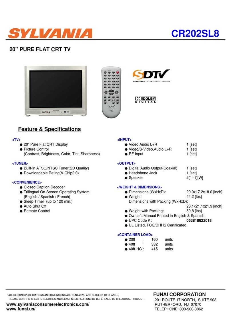 Sylvania CR202SL8 Specifications