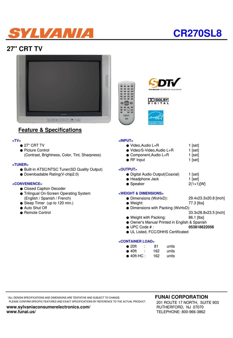 Sylvania CR270SL8 Specifications