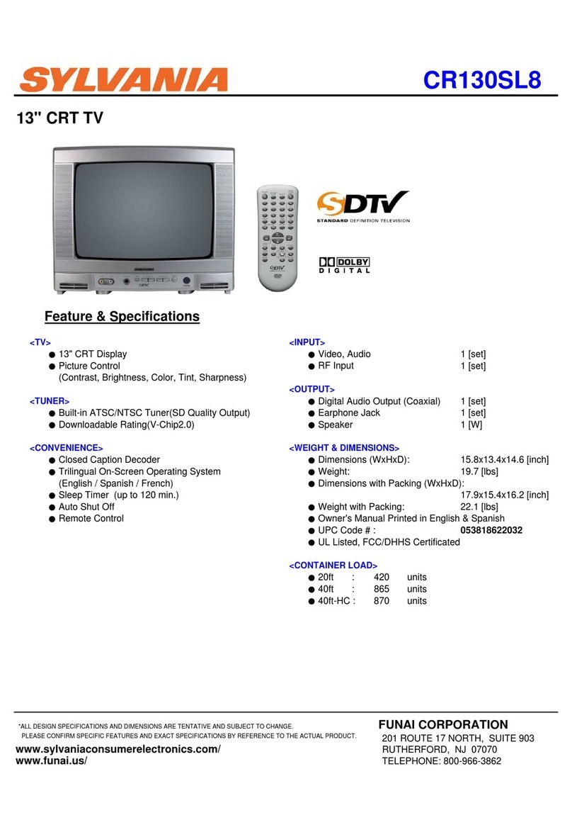 Sylvania CR130SL8 Specifications