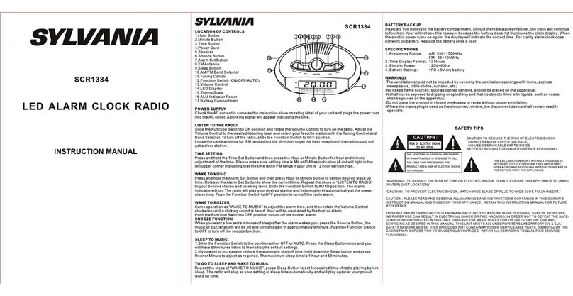 Sylvania SCR1384 instruction manual