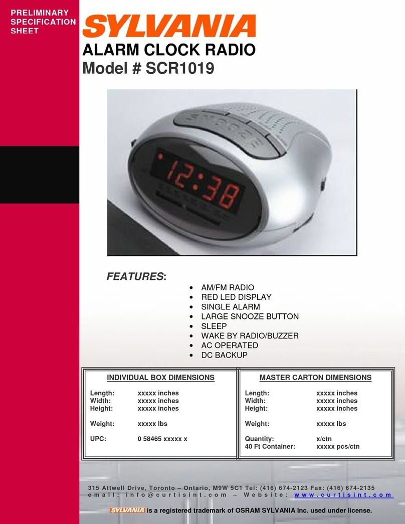 Sylvania SCR1019 Preliminary specification sheet
