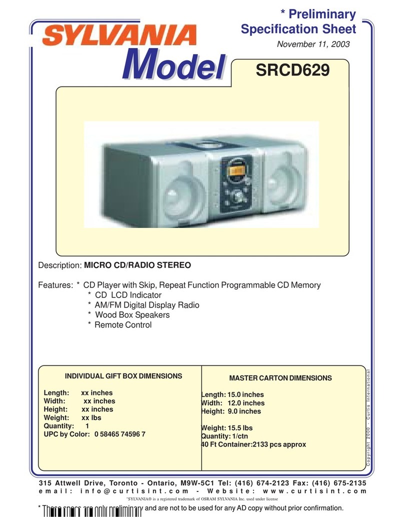 Sylvania SRCD629 User manual