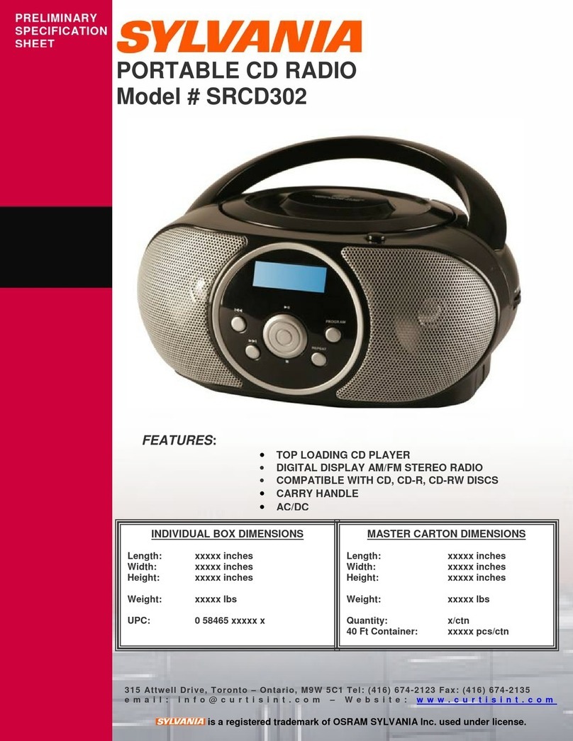 Sylvania SRCD302 User manual