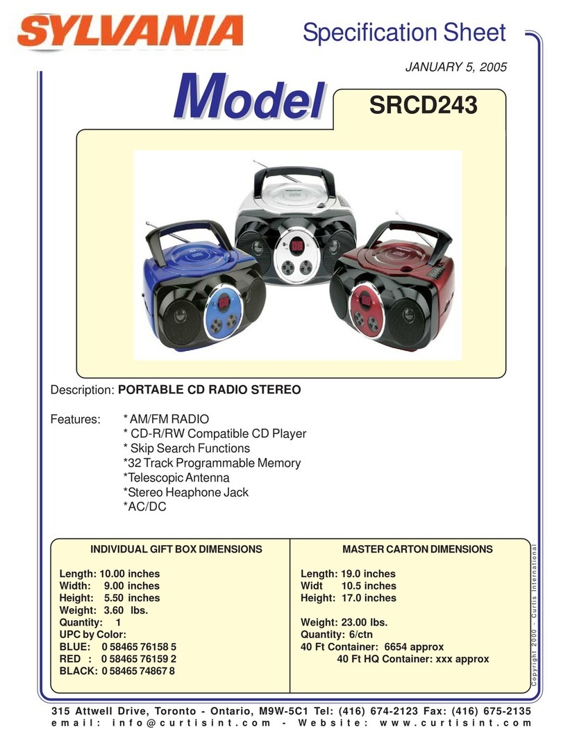 Sylvania SRCD243 User manual