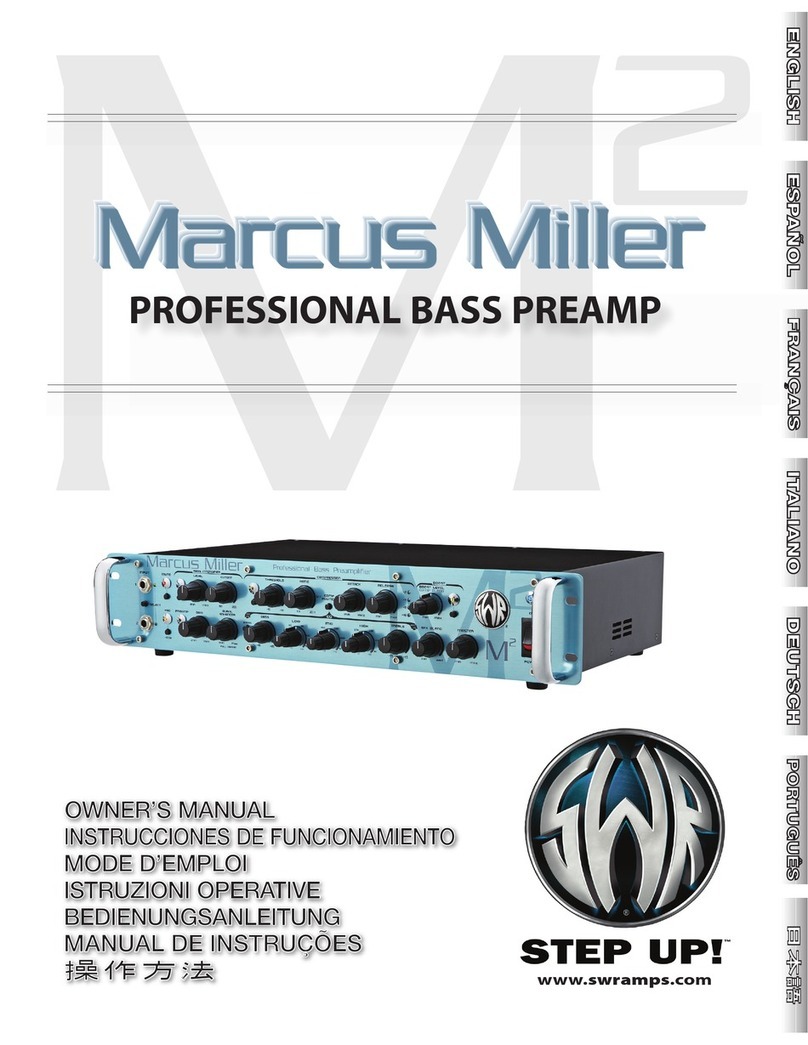 SWR Professional Bass Preamplifier Marcus Miller User manual