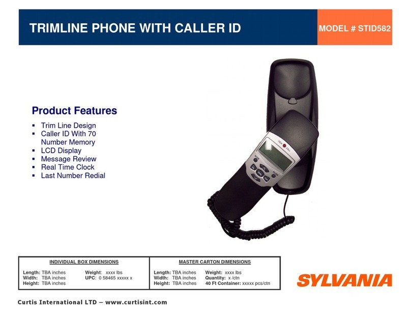 Sylvania STID582 Product features