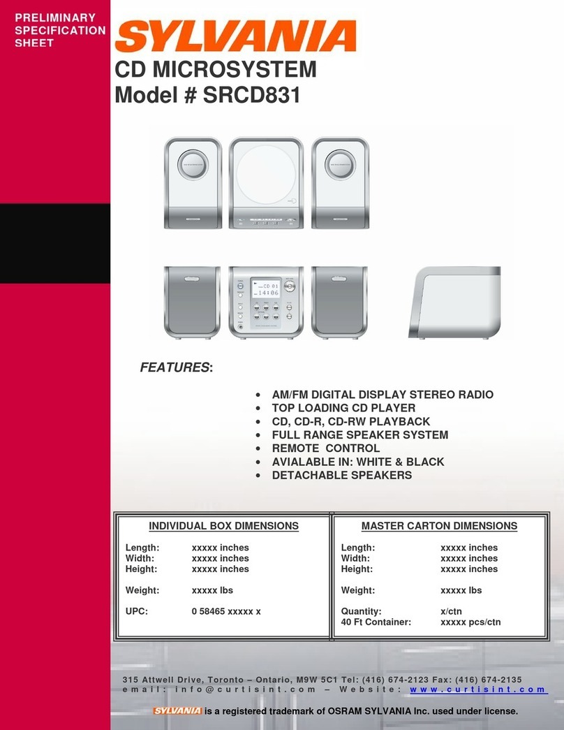 Sylvania SRCD831 User manual