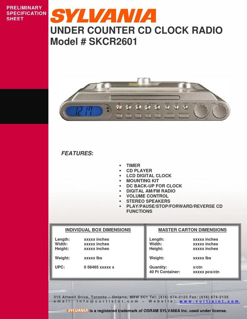 Sylvania SKCR2601 Preliminary specification sheet
