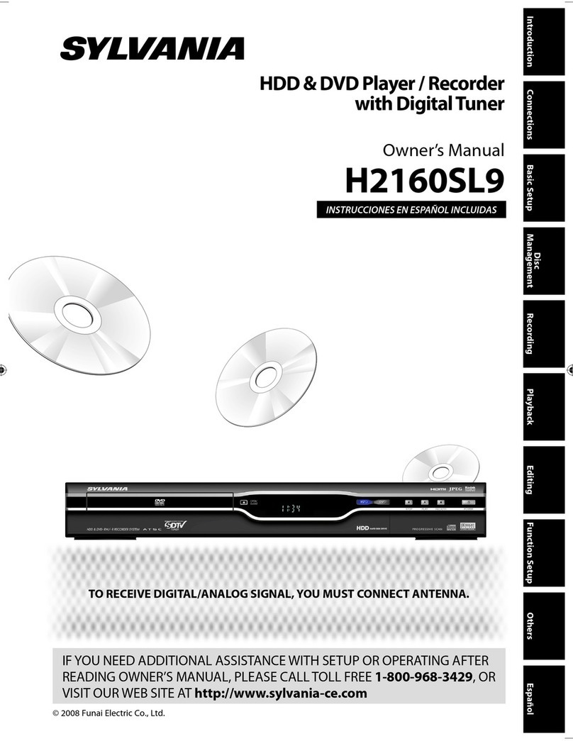 Sylvania H2160SL9 owner's manual