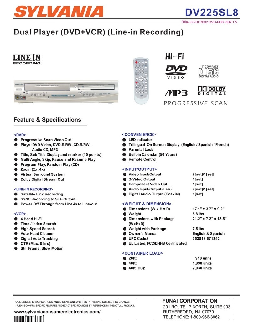 Sylvania DV225SL8 User manual