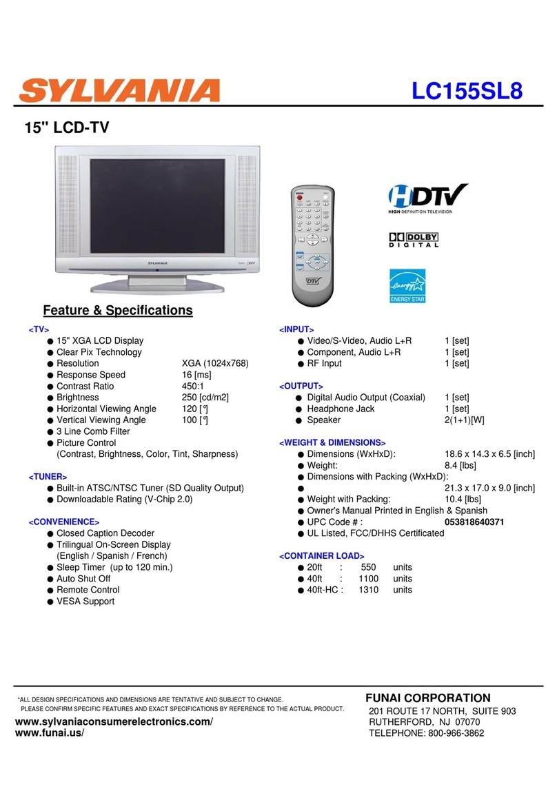 Sylvania LC155SL8 User manual
