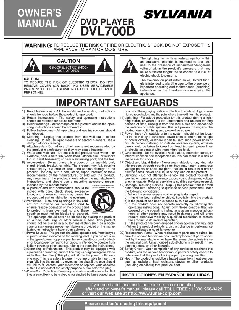 Sylvania DVL700D User manual