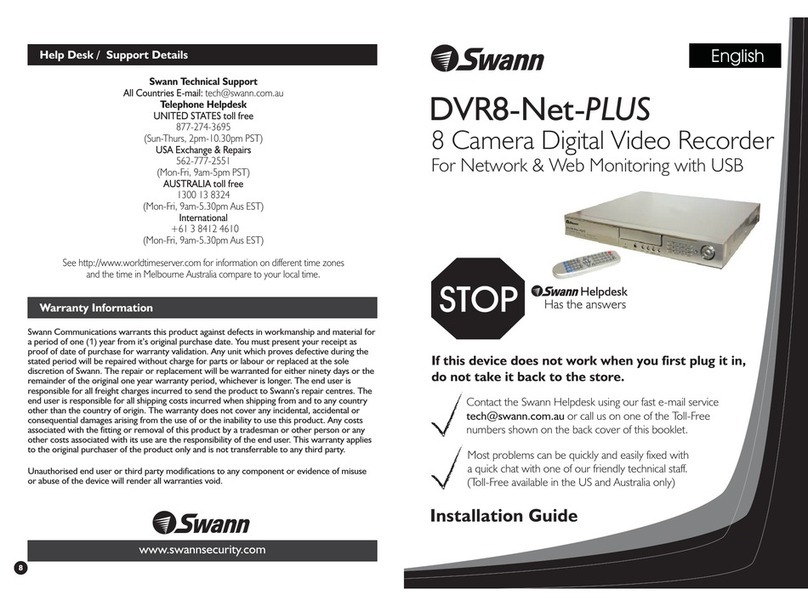 Swann DVR8-Net-Plus User manual