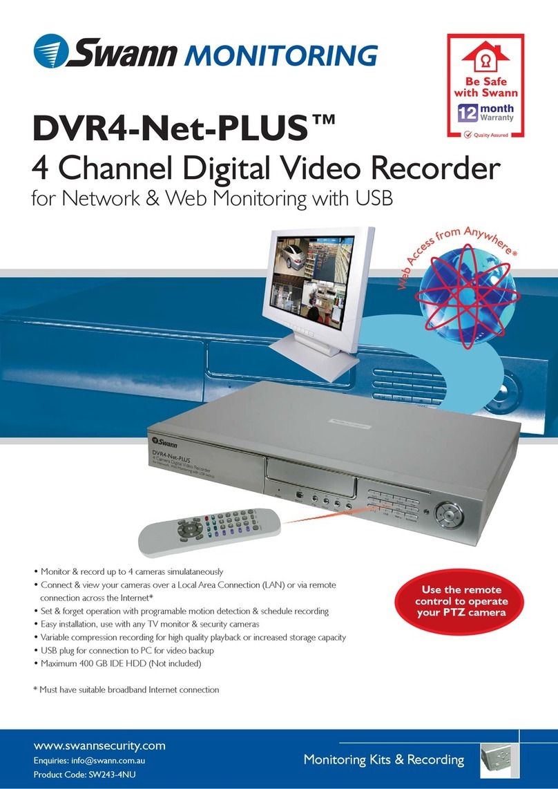 Swann DVR4-NET-PLUS SW243-4NU User manual