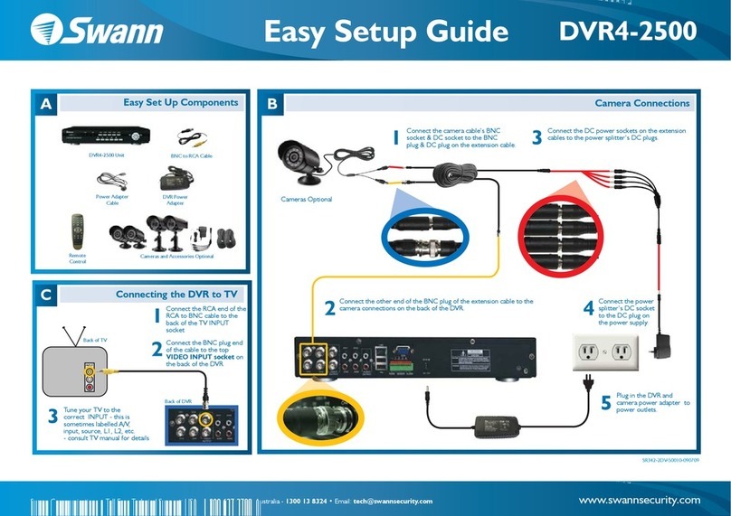 Swann DVR4-2500 Easy setup guide
