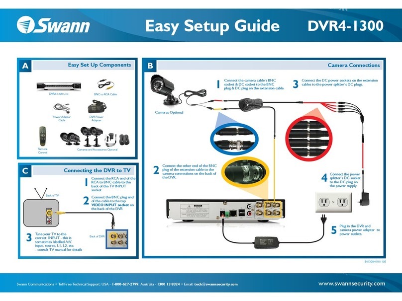 Swann DVR4-1300 Easy setup guide
