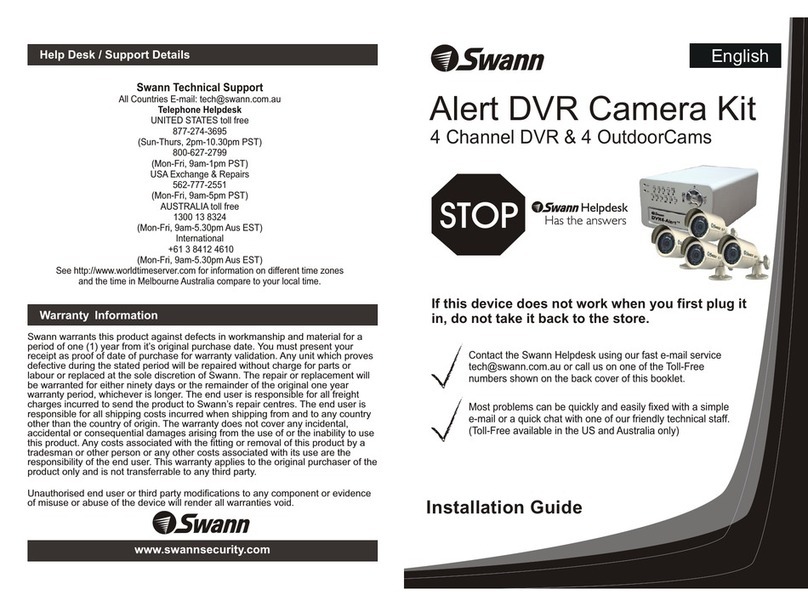 Swann Alert DVR Camera Kit installation guide