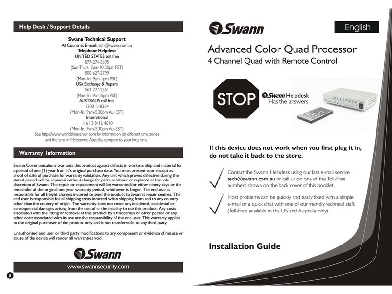 Swann Advanced Quad Processor User manual