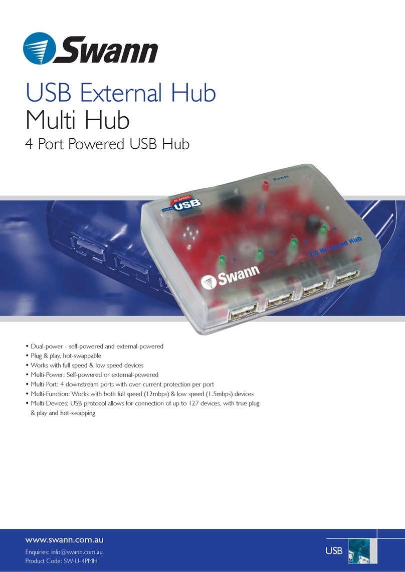 Swann USB EXTERNAL HUB SW-U-4PMH Specifications Swann USB EXTERNAL HUB SW-U-4PMH Specifications