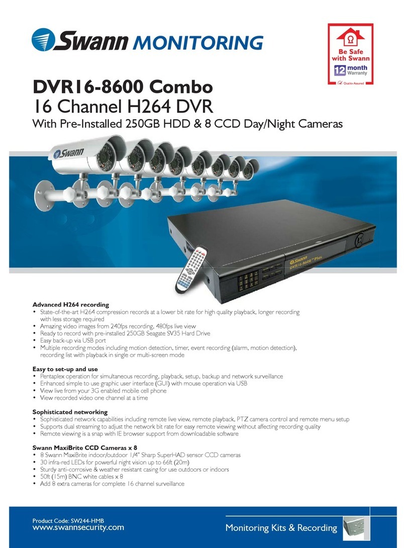 Swann DVR16-8600 Combo Specification sheet