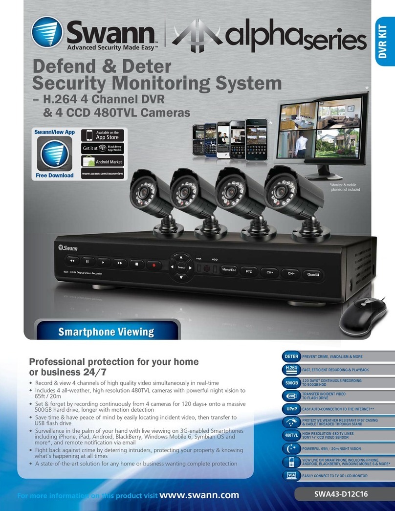 Swann DEFEND & DETER SWA43-D12C16 Specifications
