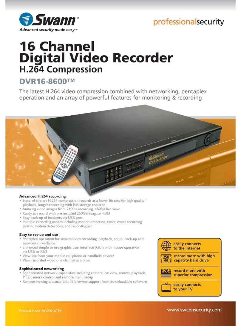 Swann DVR16-8600 Combo User manual