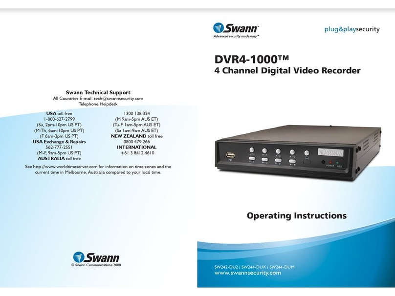 Swann DVR4-1000 User manual Swann DVR4-1000 User manual