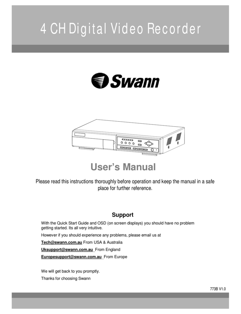Swann 4 CH Digital Video Recorder user manual