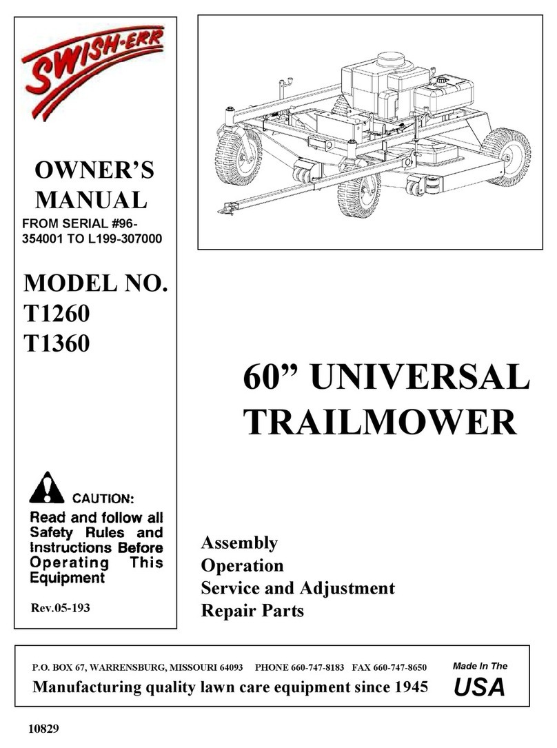 Swisher T1260, T1360, T1460 User manual