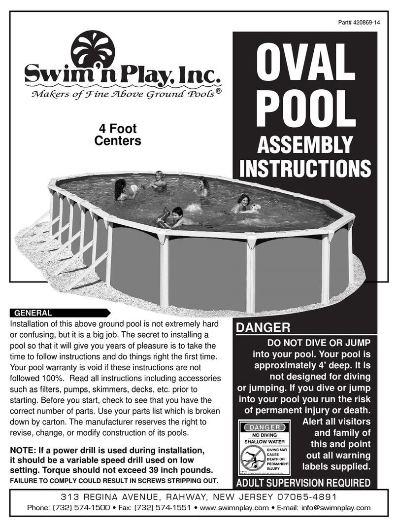 Swim'n Play oval 4ft pool Assembly instructions