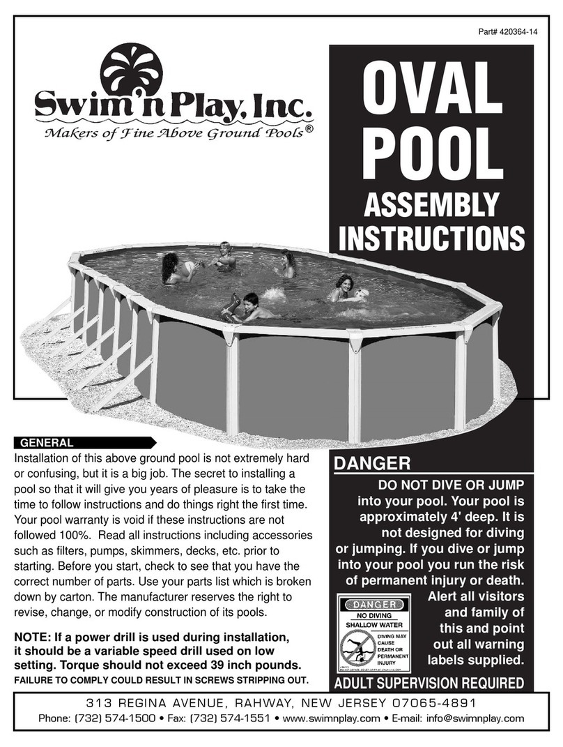 Swim'n Play Above Ground Swimming Pool Assembly instructions