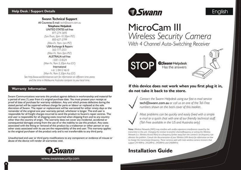 Swann MicroCam II installation guide