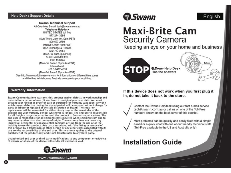 Swann Maxi-Brite Cam installation guide