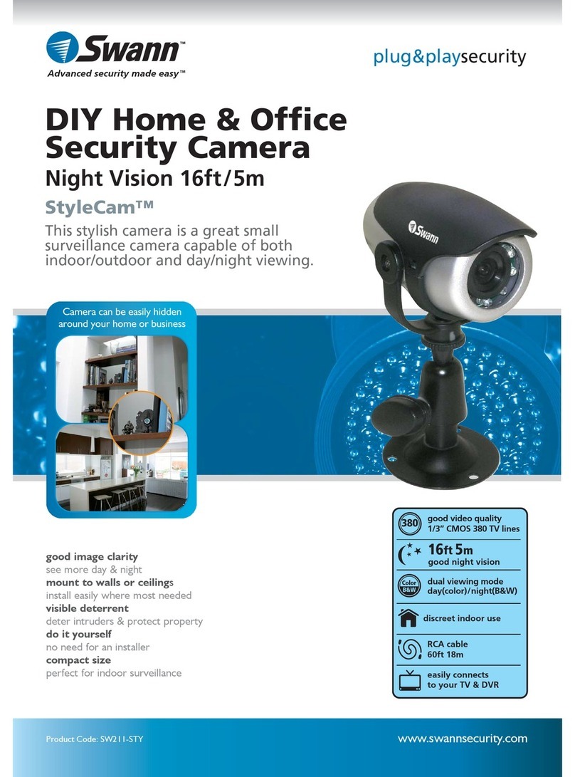Swann StyleCam SW211-STY Specification sheet