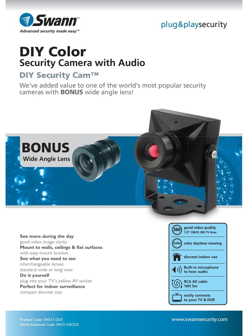 Swann DIY Security Cam SW211-DSX Specification sheet