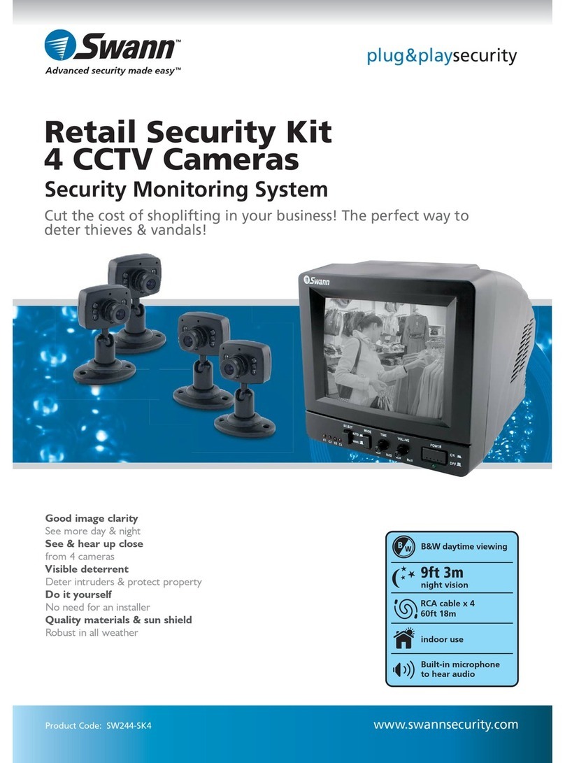 Swann Retail Security Kit 4 CCTV Cameras SW244-SK4 Specifications