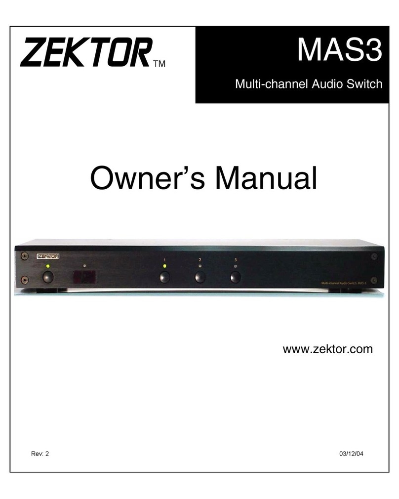 Zektor ZEKTOR MAS3 User manual