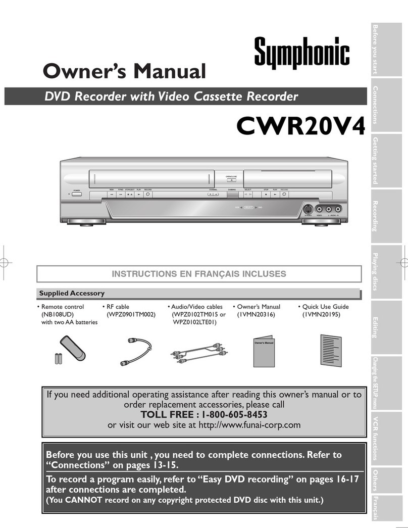 Symphonic CWR20V4 owner's manual