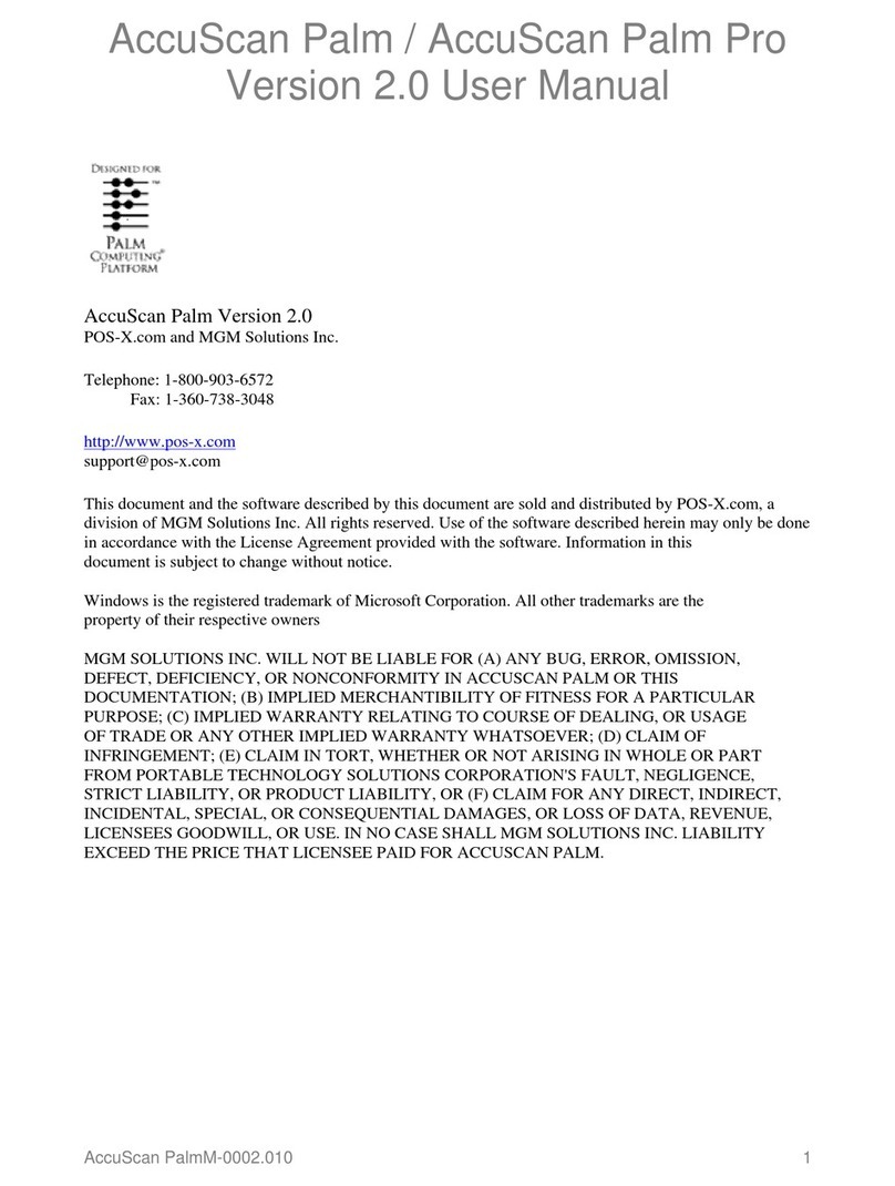 Symbol AccuScan Palm Pro, AccuScan Pa user manual