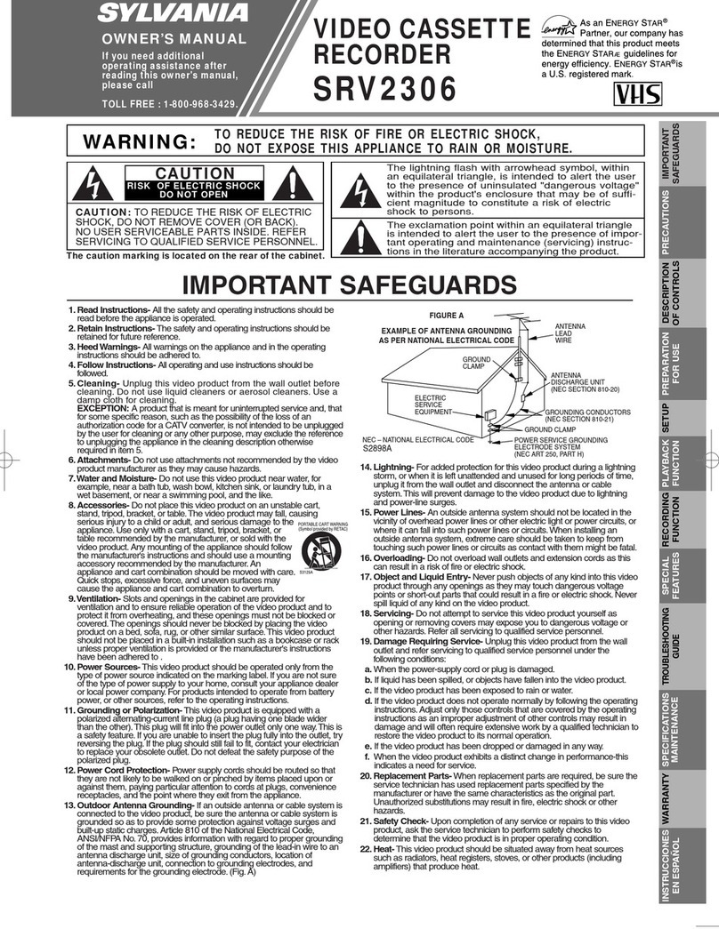 Sylvania SRV2306 User manual