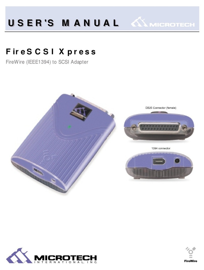 Microtech FireSCSI Xpress IEEE1394 user manual