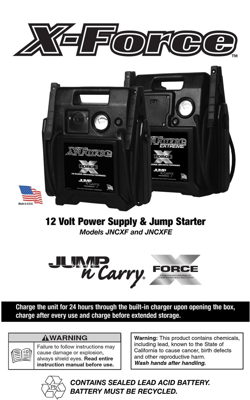 Clore Automotive 12 Volt Power Supply & Jump Starter JNCXF product manual